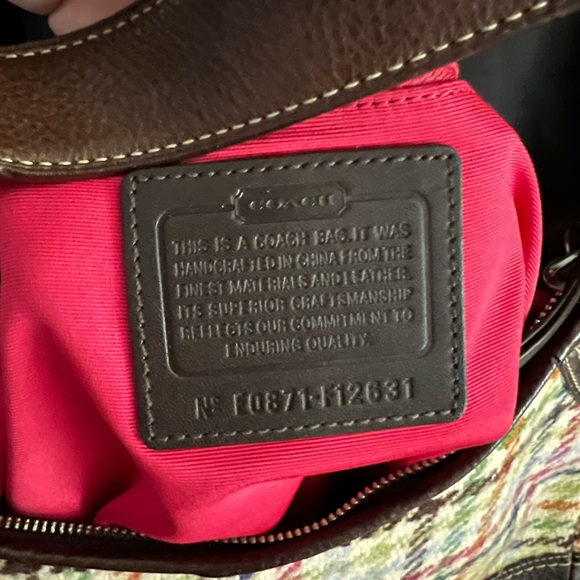 Vintage Coach Hampton Tattersall MulticoloredHobo Shoulder Bag - Picture 4 of 11